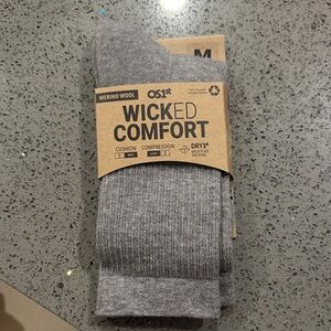 Men’s Wicked Comfort Merino Wool Crew Socks - Gray